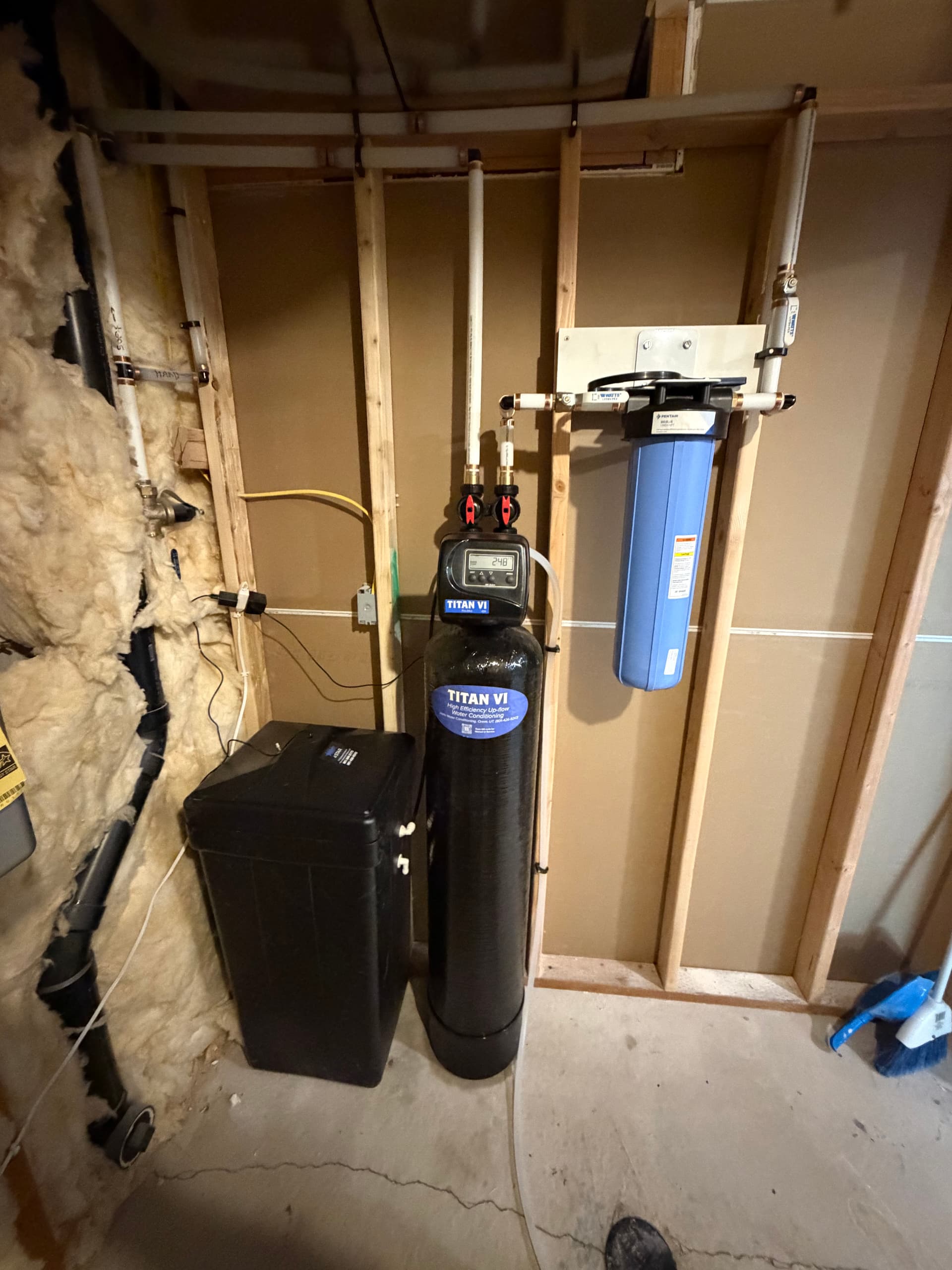 Titan VI Water Softener Install With Sediment Pre-Filter Protection image