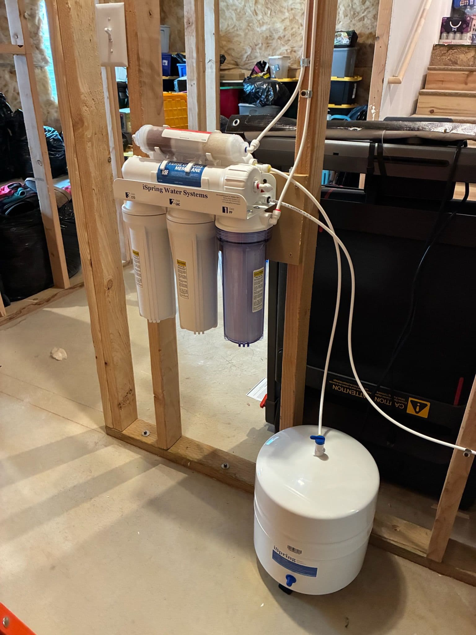 Basement Water Purification Installation